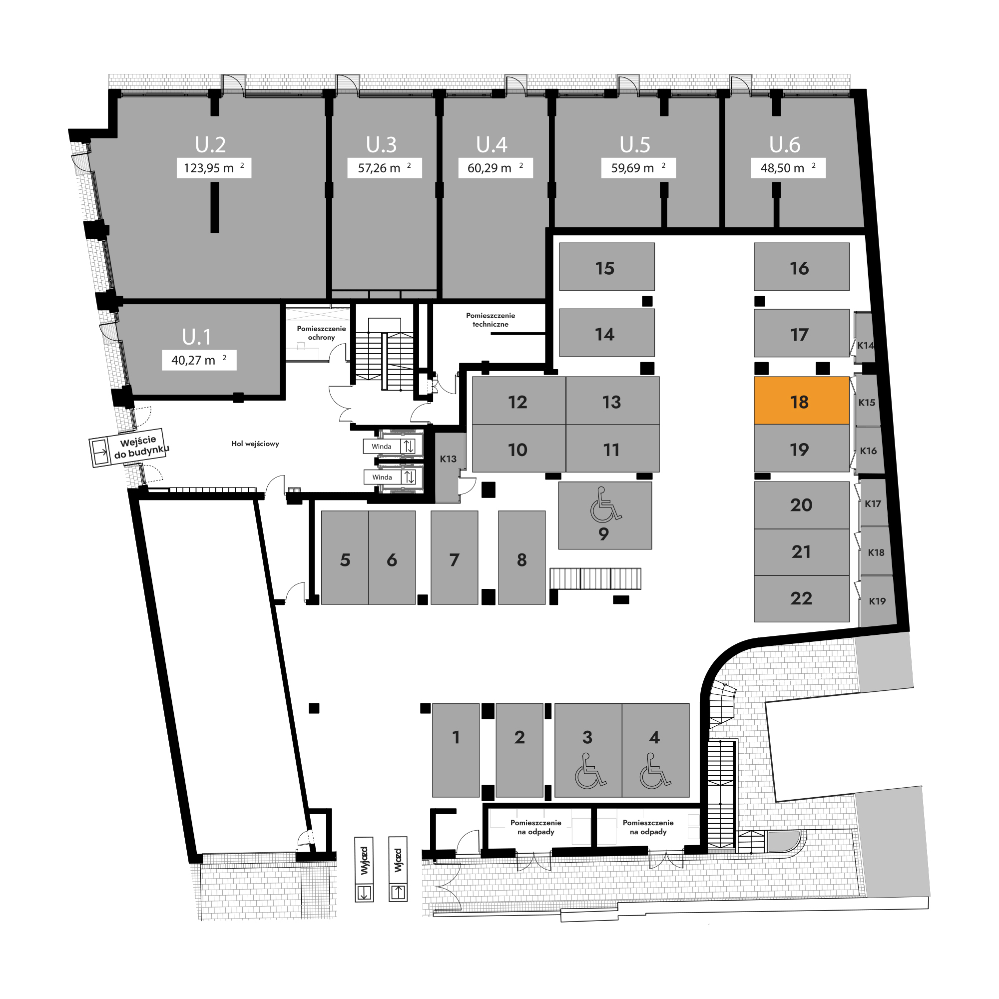 Diasfera Łódzka - III etap Łódź mieszkanie deweloperskie na  parterze z 0 pokojami