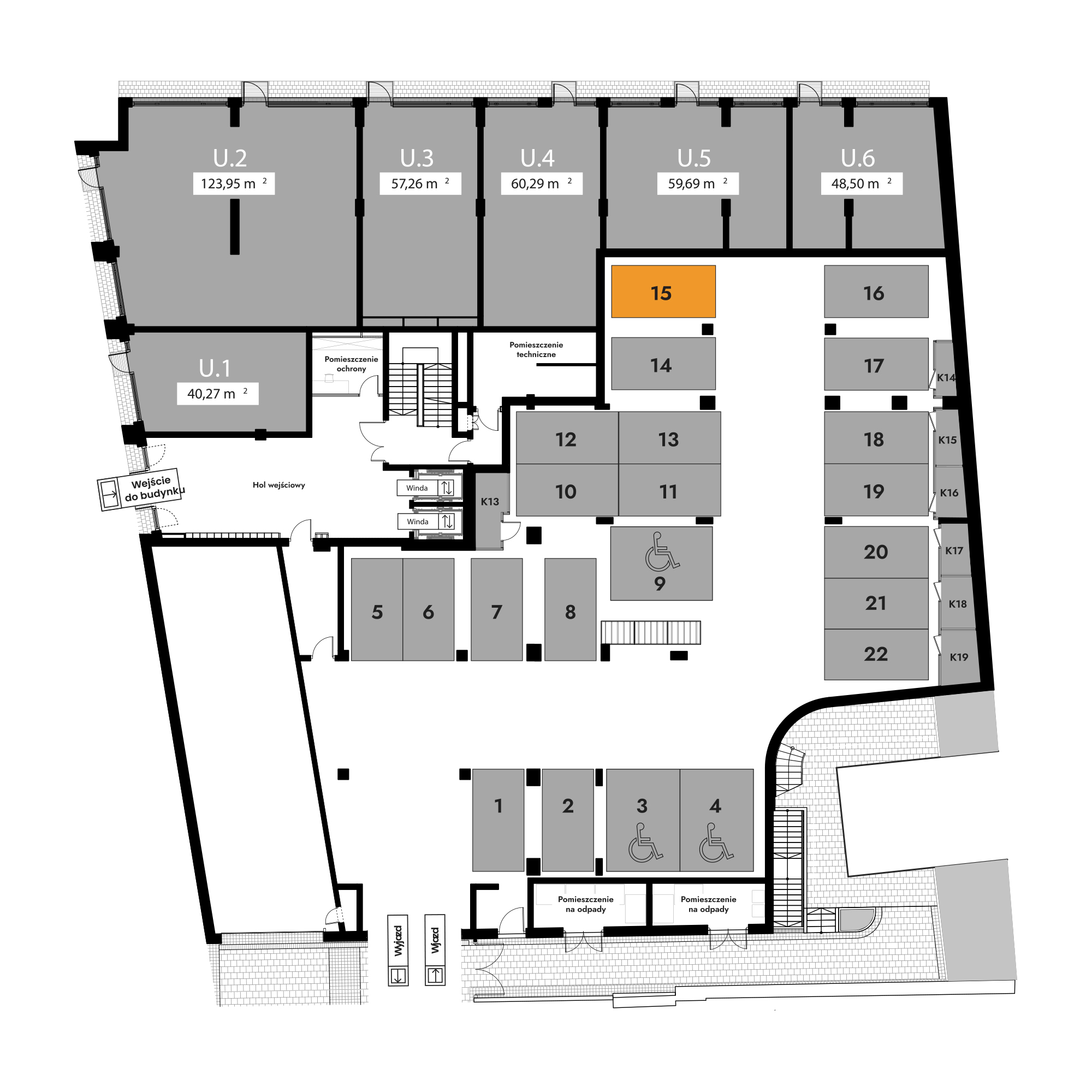 Diasfera Łódzka - III etap Łódź mieszkanie deweloperskie na  parterze z 0 pokojami