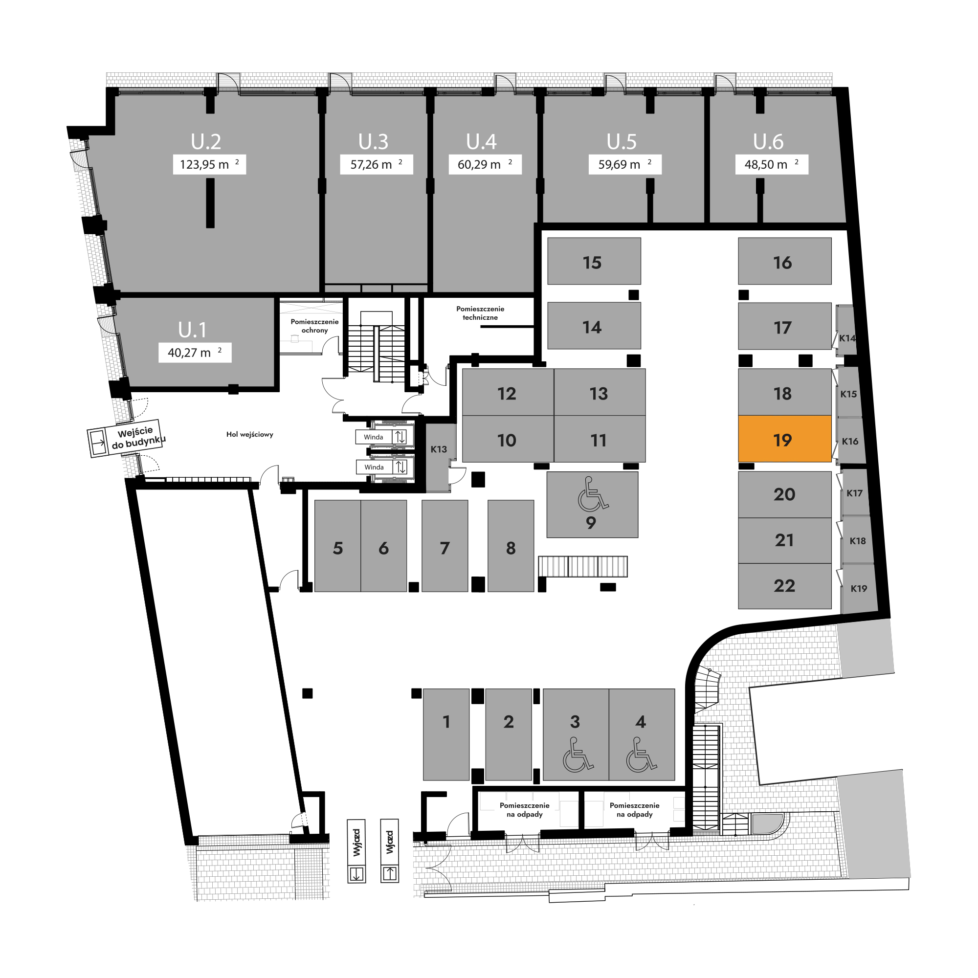 Diasfera Łódzka - III etap Łódź mieszkanie deweloperskie na  parterze z 0 pokojami