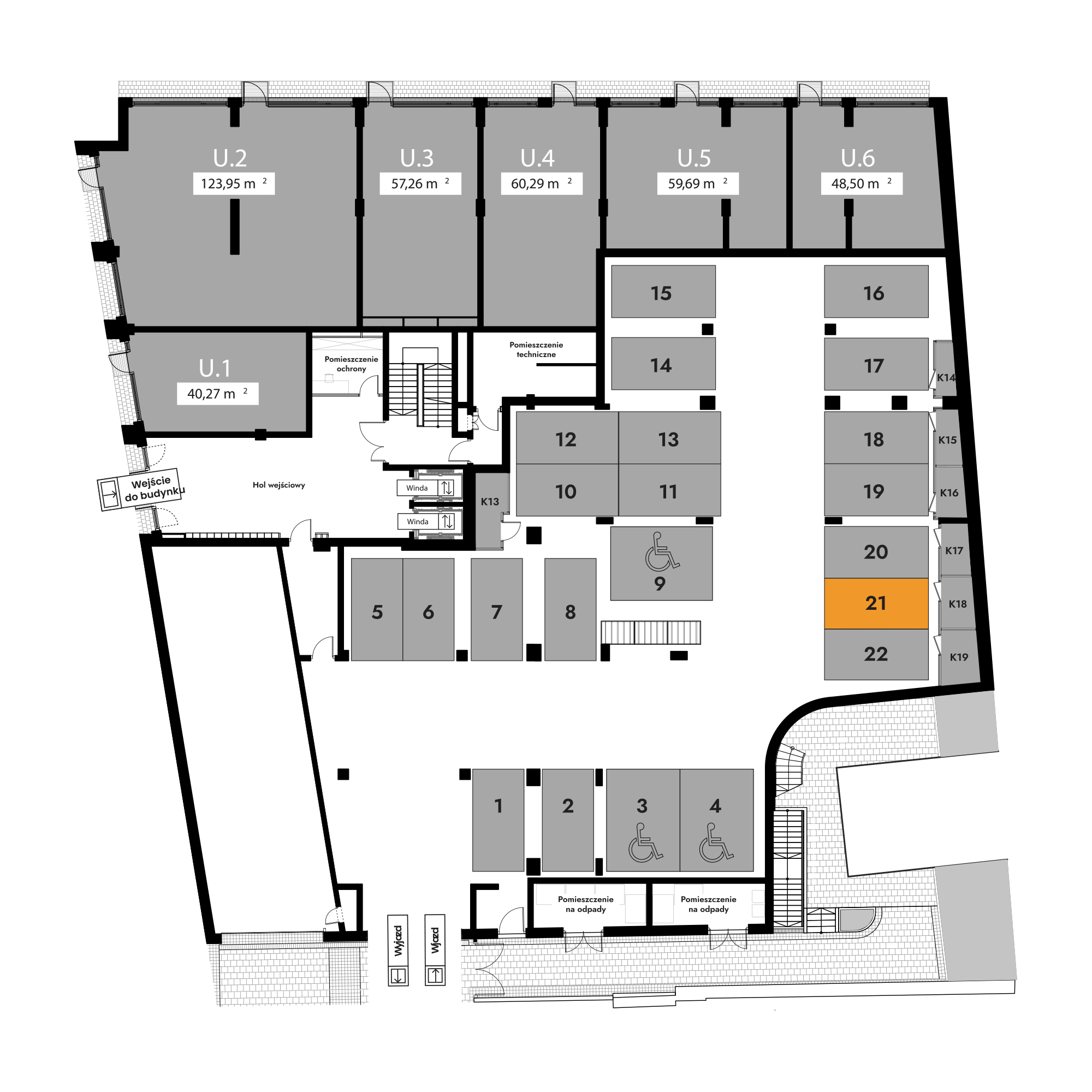 Diasfera Łódzka - III etap Łódź mieszkanie deweloperskie na  parterze z 0 pokojami