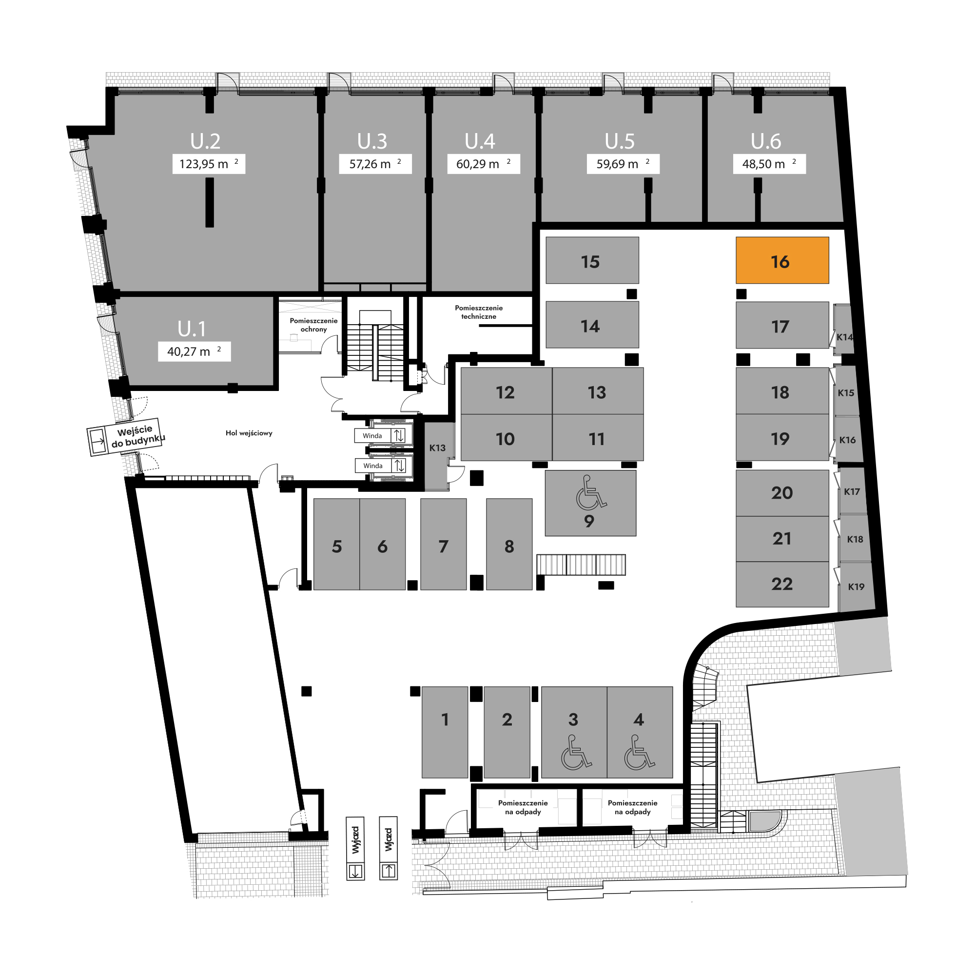 Diasfera Łódzka - III etap Łódź mieszkanie deweloperskie na  parterze z 0 pokojami