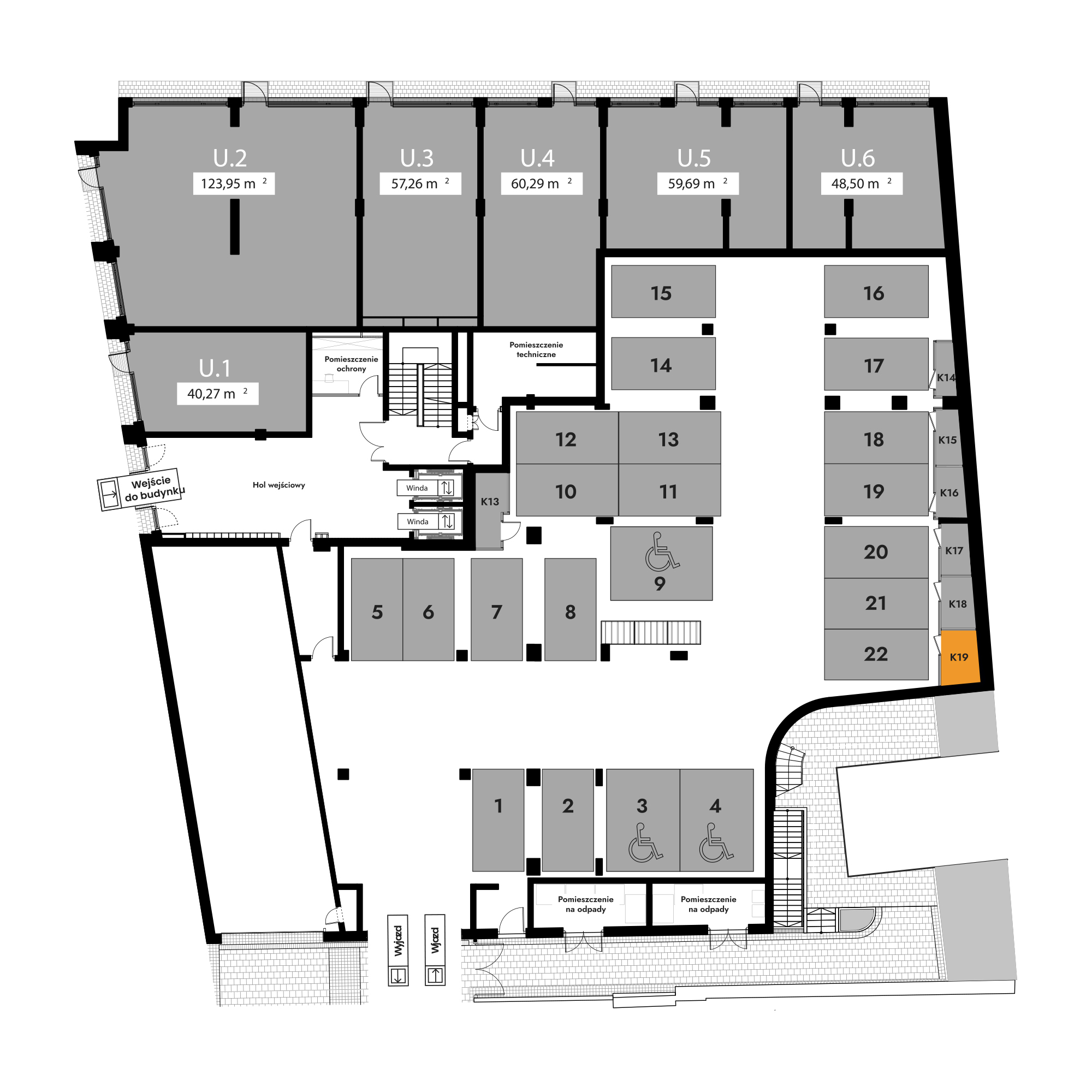 Diasfera Łódzka - III etap Łódź mieszkanie deweloperskie na  parterze z 0 pokojami