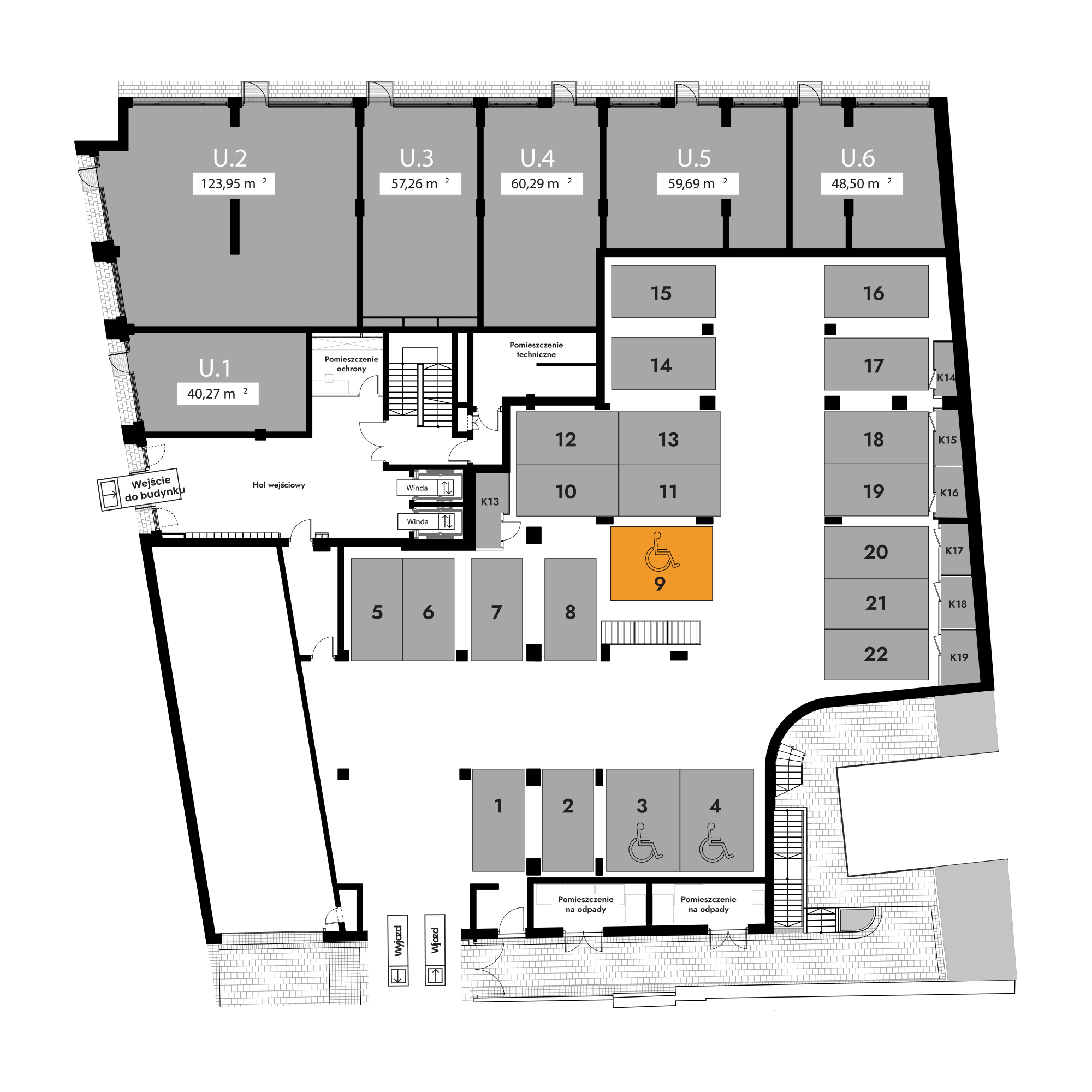 Diasfera Łódzka - III etap Łódź mieszkanie deweloperskie na  parterze z 0 pokojami