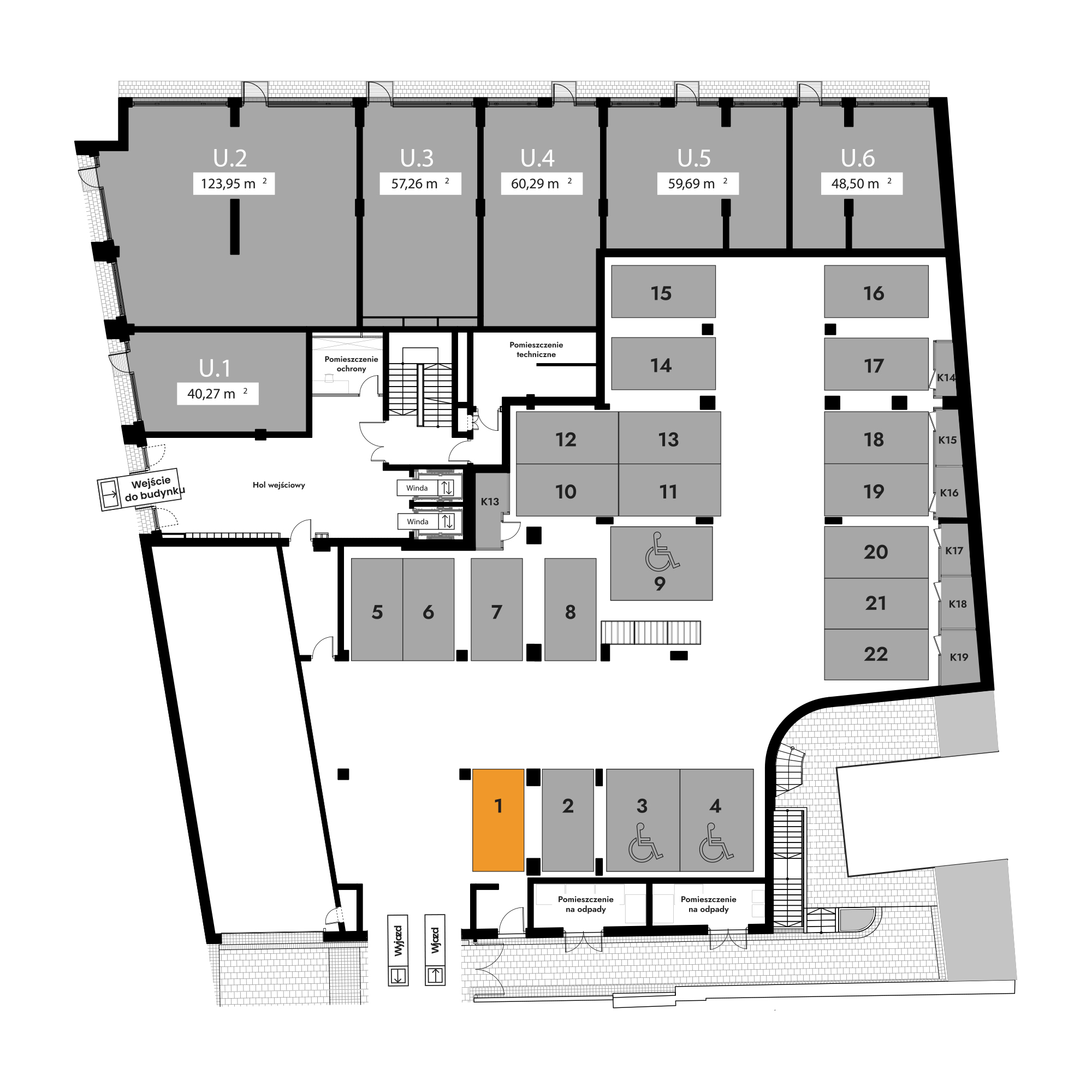 Diasfera Łódzka - III etap Łódź mieszkanie deweloperskie na  parterze z 0 pokojami