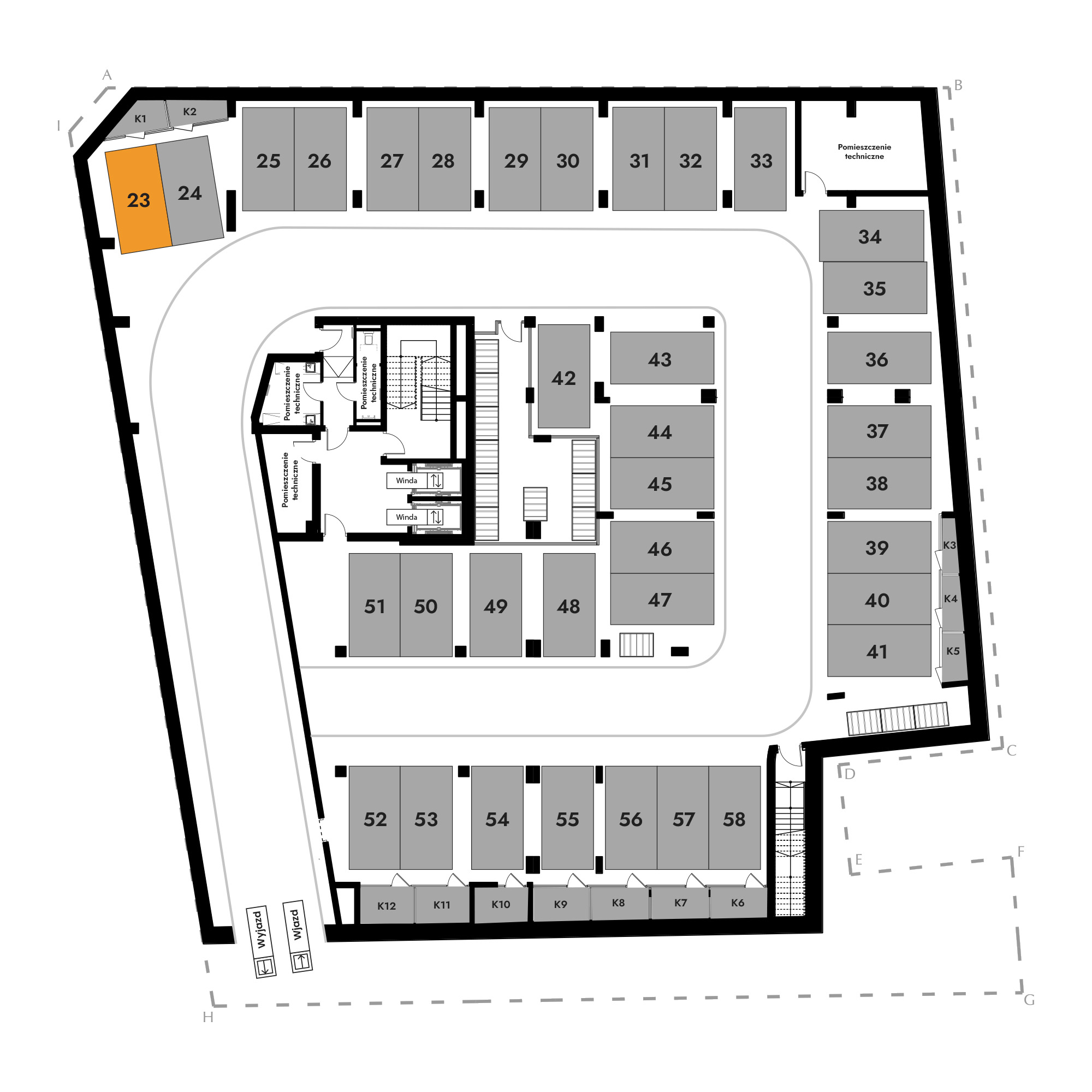 Diasfera Łódzka - III etap Łódź mieszkanie deweloperskie na -1 piętrze z 0 pokojami