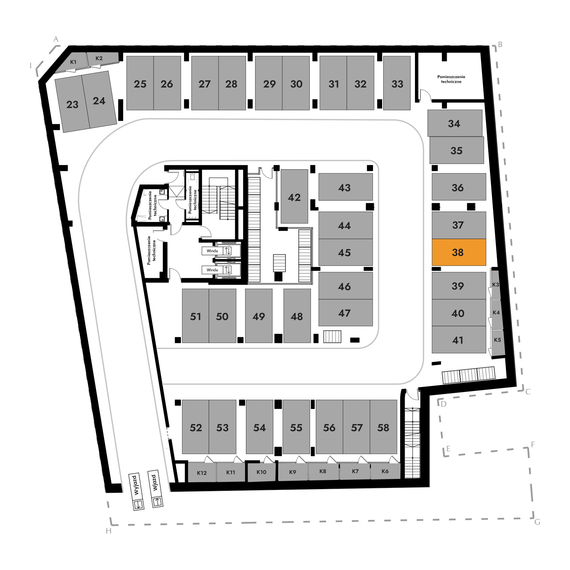 Diasfera Łódzka - III etap Łódź mieszkanie deweloperskie na -1 piętrze z 0 pokojami