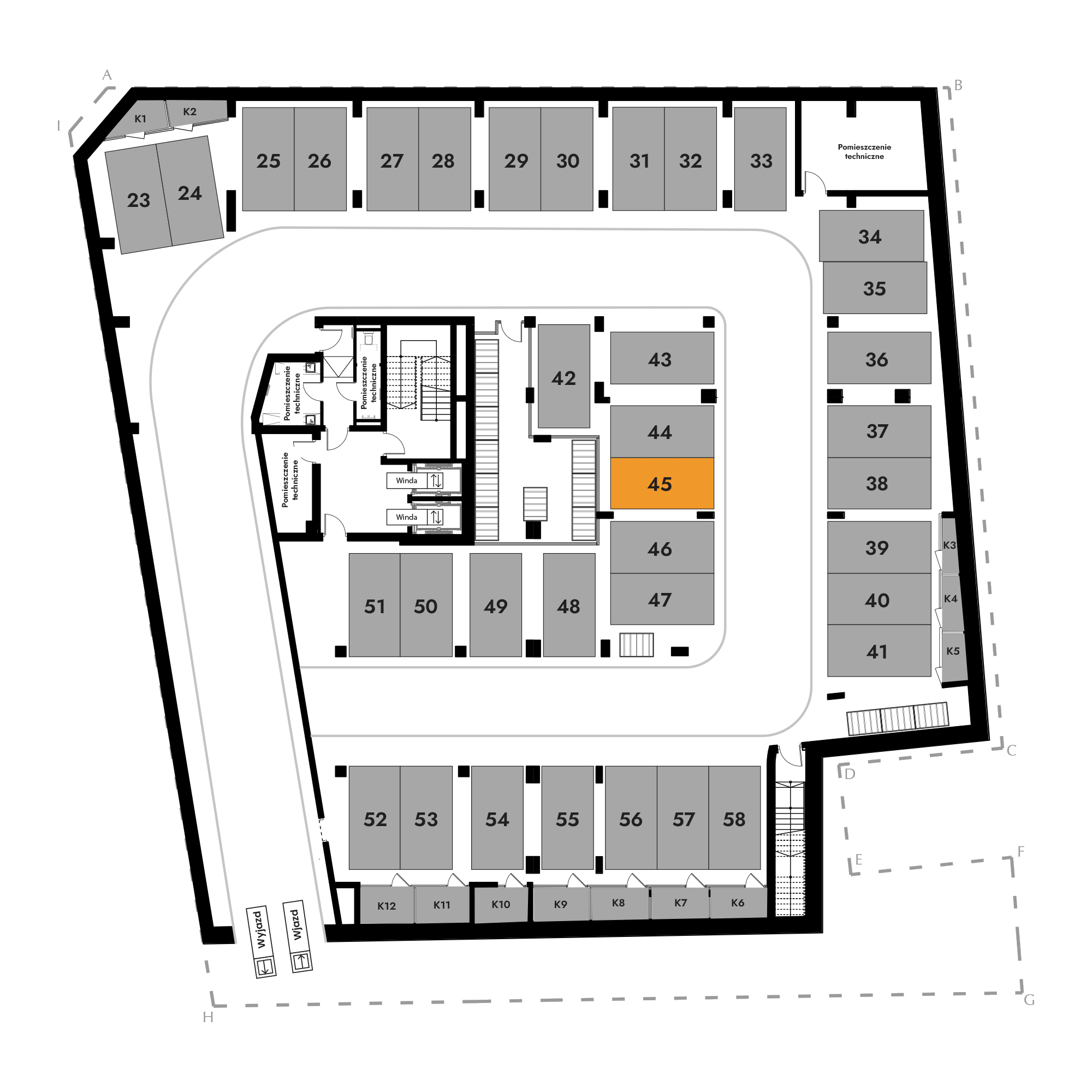 Diasfera Łódzka - III etap Łódź mieszkanie deweloperskie na -1 piętrze z 0 pokojami