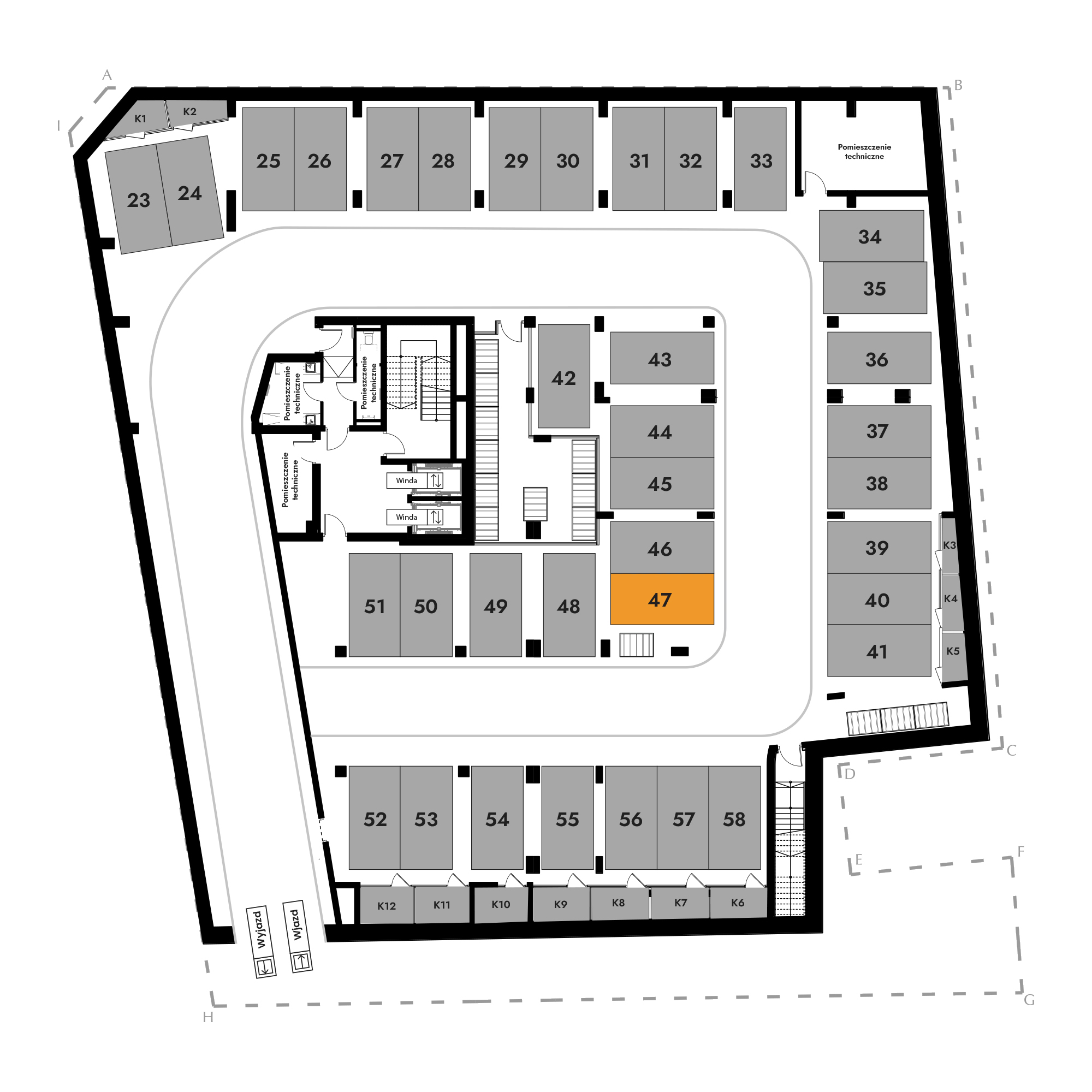 Diasfera Łódzka - III etap Łódź mieszkanie deweloperskie na -1 piętrze z 0 pokojami