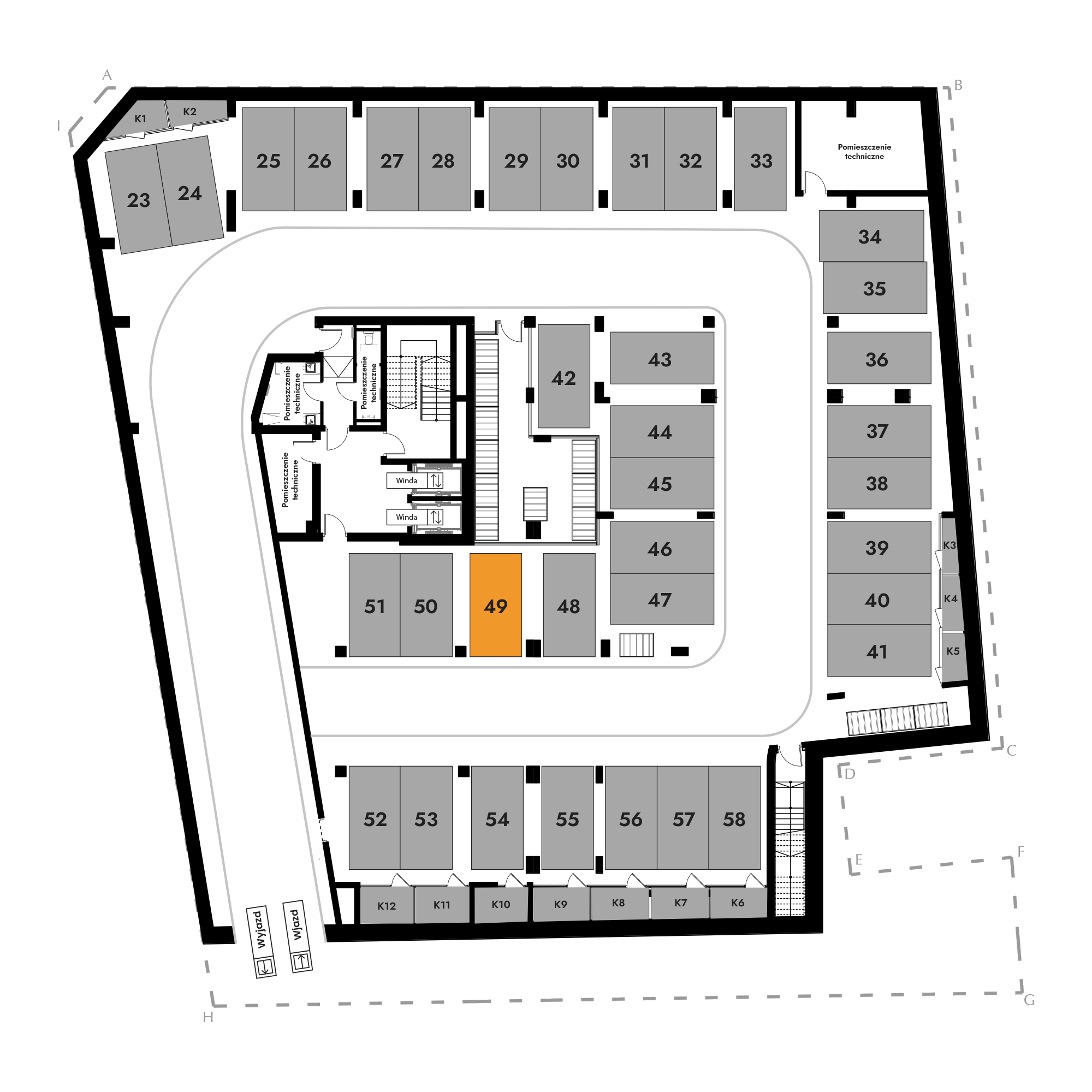 Diasfera Łódzka - III etap Łódź mieszkanie deweloperskie na -1 piętrze z 0 pokojami