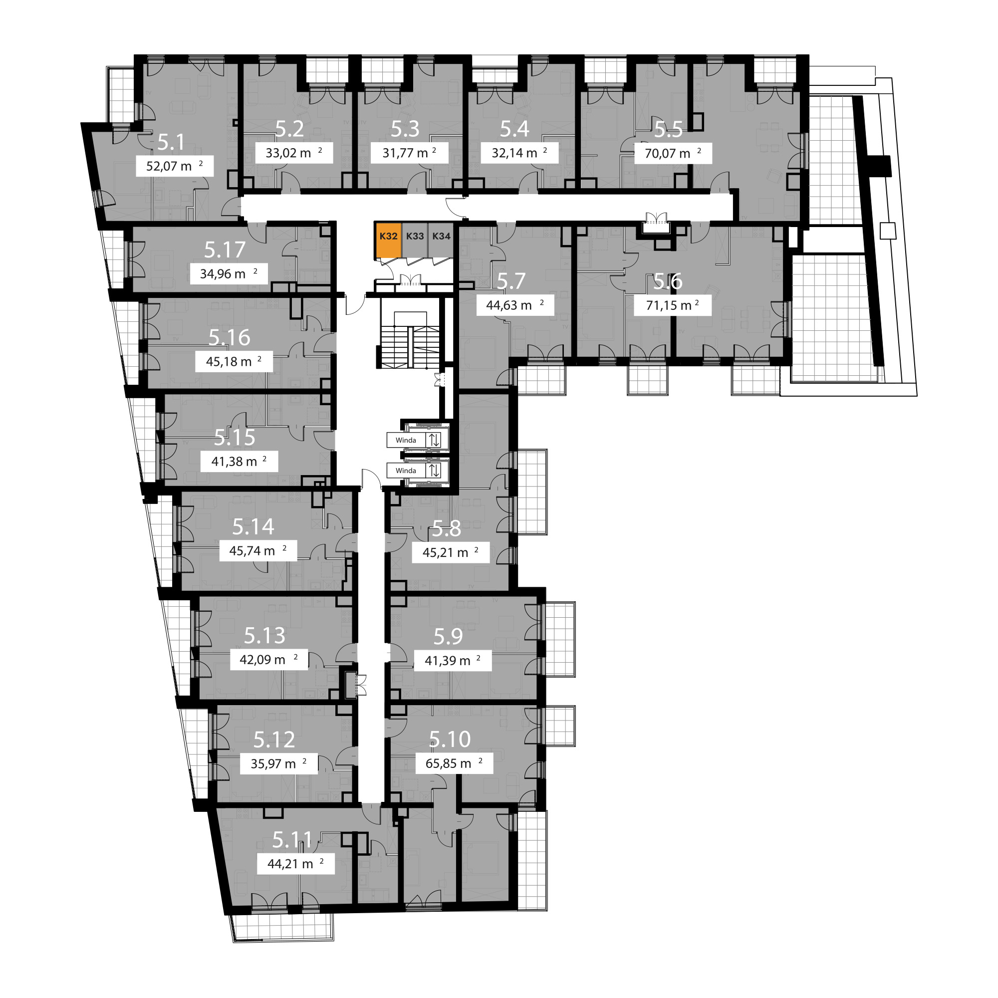 Diasfera Łódzka - III etap Łódź mieszkanie deweloperskie na 5 piętrze z 0 pokojami